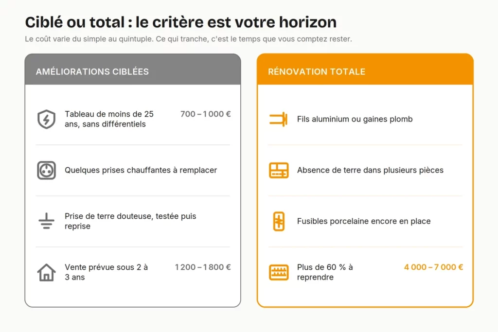 faire le choix d'une rénovation totale vs améliorations ciblées